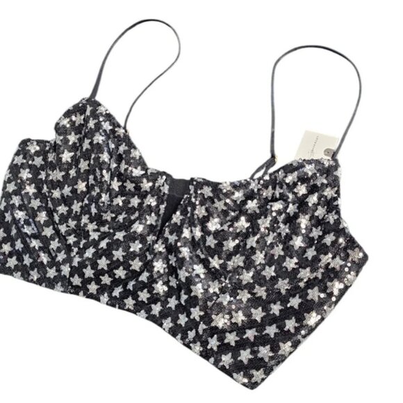 by Anthropologie Sequin Star Print Bralette - Picture 7 of 7